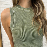 Zenana Over and Out Cropped Ribbed Tank in Ash Olive-Womens-Ave Shops-[option4]-[option5]-[option6]-[option7]-[option8]-Shop-Boutique-Clothing-for-Women-Online