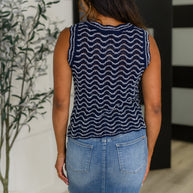 Own the Chill Wavy Striped Top in Navy-Womens-Ave Shops-[option4]-[option5]-[option6]-[option7]-[option8]-Shop-Boutique-Clothing-for-Women-Online