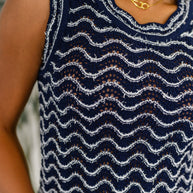 Own the Chill Wavy Striped Top in Navy-Womens-Ave Shops-[option4]-[option5]-[option6]-[option7]-[option8]-Shop-Boutique-Clothing-for-Women-Online
