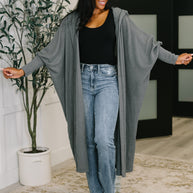 Pamper Travel Hooded Cardigan in Charcoal-Womens-Ave Shops-[option4]-[option5]-[option6]-[option7]-[option8]-Shop-Boutique-Clothing-for-Women-Online