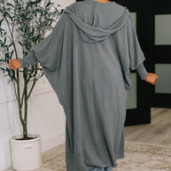 Pamper Travel Hooded Cardigan in Charcoal-Womens-Ave Shops-[option4]-[option5]-[option6]-[option7]-[option8]-Shop-Boutique-Clothing-for-Women-Online