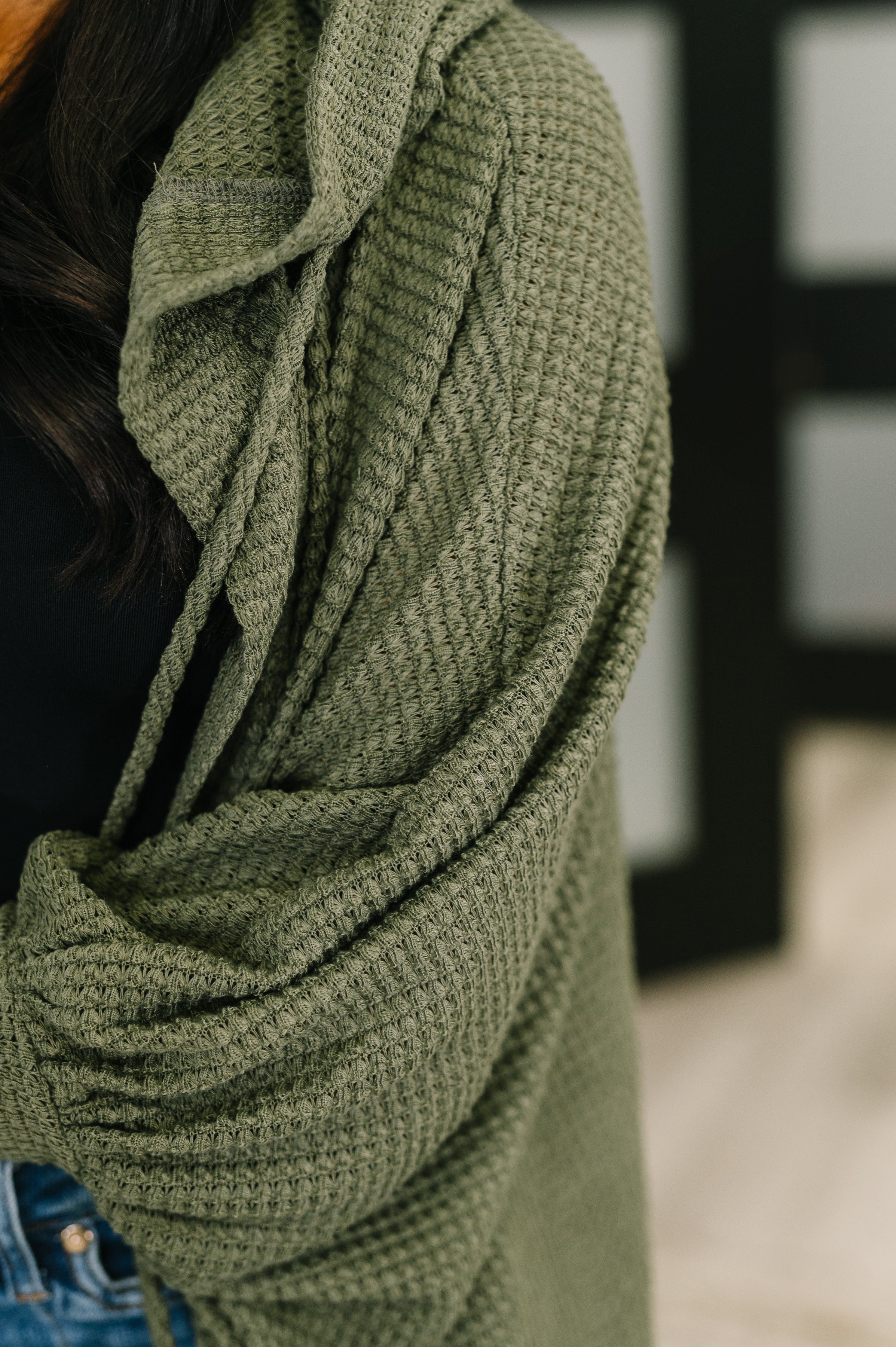 Pamper Travel Hooded Cardigan in Olive-Womens-Ave Shops-[option4]-[option5]-[option6]-[option7]-[option8]-Shop-Boutique-Clothing-for-Women-Online