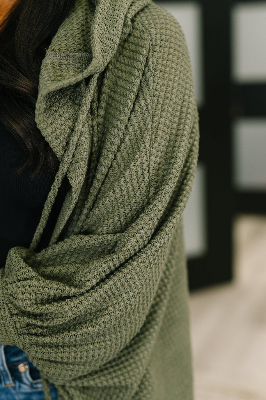 Pamper Travel Hooded Cardigan in Olive-Womens-Ave Shops-[option4]-[option5]-[option6]-[option7]-[option8]-Shop-Boutique-Clothing-for-Women-Online