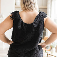 Parisian Stroll Lace Blouse in Black-Tops-Ave Shops-[option4]-[option5]-[option6]-[option7]-[option8]-Shop-Boutique-Clothing-for-Women-Online
