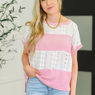 Parlour Picnic Color Block Knit Top in Pink-Womens-Ave Shops-[option4]-[option5]-[option6]-[option7]-[option8]-Shop-Boutique-Clothing-for-Women-Online