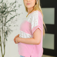Parlour Picnic Color Block Knit Top in Pink-Womens-Ave Shops-[option4]-[option5]-[option6]-[option7]-[option8]-Shop-Boutique-Clothing-for-Women-Online