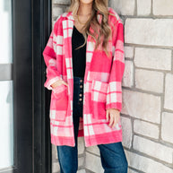 Passion in Plaid Coat in Pink-Layers-Ave Shops-[option4]-[option5]-[option6]-[option7]-[option8]-Shop-Boutique-Clothing-for-Women-Online