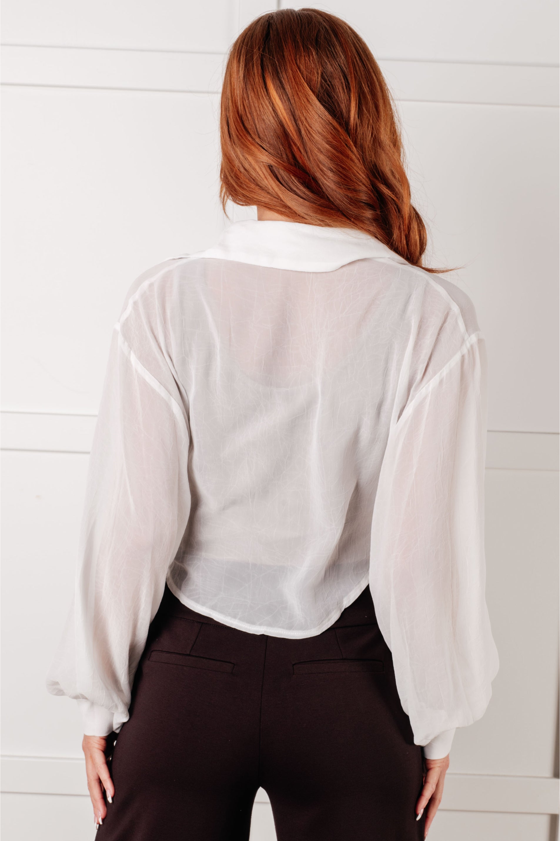 Pause and Reflect Tie Front Button Up Shirt-Tops-Ave Shops-[option4]-[option5]-[option6]-[option7]-[option8]-Shop-Boutique-Clothing-for-Women-Online