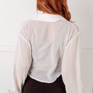 Pause and Reflect Tie Front Button Up Shirt-Tops-Ave Shops-[option4]-[option5]-[option6]-[option7]-[option8]-Shop-Boutique-Clothing-for-Women-Online