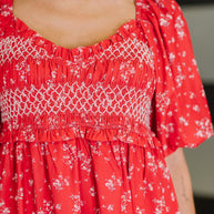 Petals & Promises V-Neck Dress in Red Multi-Womens-Ave Shops-[option4]-[option5]-[option6]-[option7]-[option8]-Shop-Boutique-Clothing-for-Women-Online