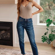 Phillipa High Rise Release Hem Slim Jeans-Denim-Ave Shops-[option4]-[option5]-[option6]-[option7]-[option8]-Shop-Boutique-Clothing-for-Women-Online