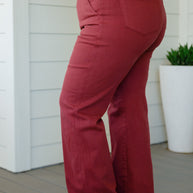 Judy Blue Phoebe High Rise Front Seam Straight Jeans in Burgundy-Denim-Ave Shops-[option4]-[option5]-[option6]-[option7]-[option8]-Shop-Boutique-Clothing-for-Women-Online
