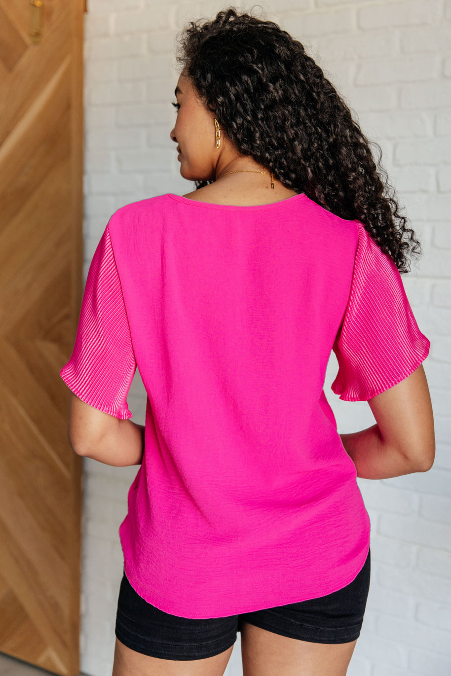 Pink and Perfect Ruffle Sleeve Top-Tops-Ave Shops-[option4]-[option5]-[option6]-[option7]-[option8]-Shop-Boutique-Clothing-for-Women-Online