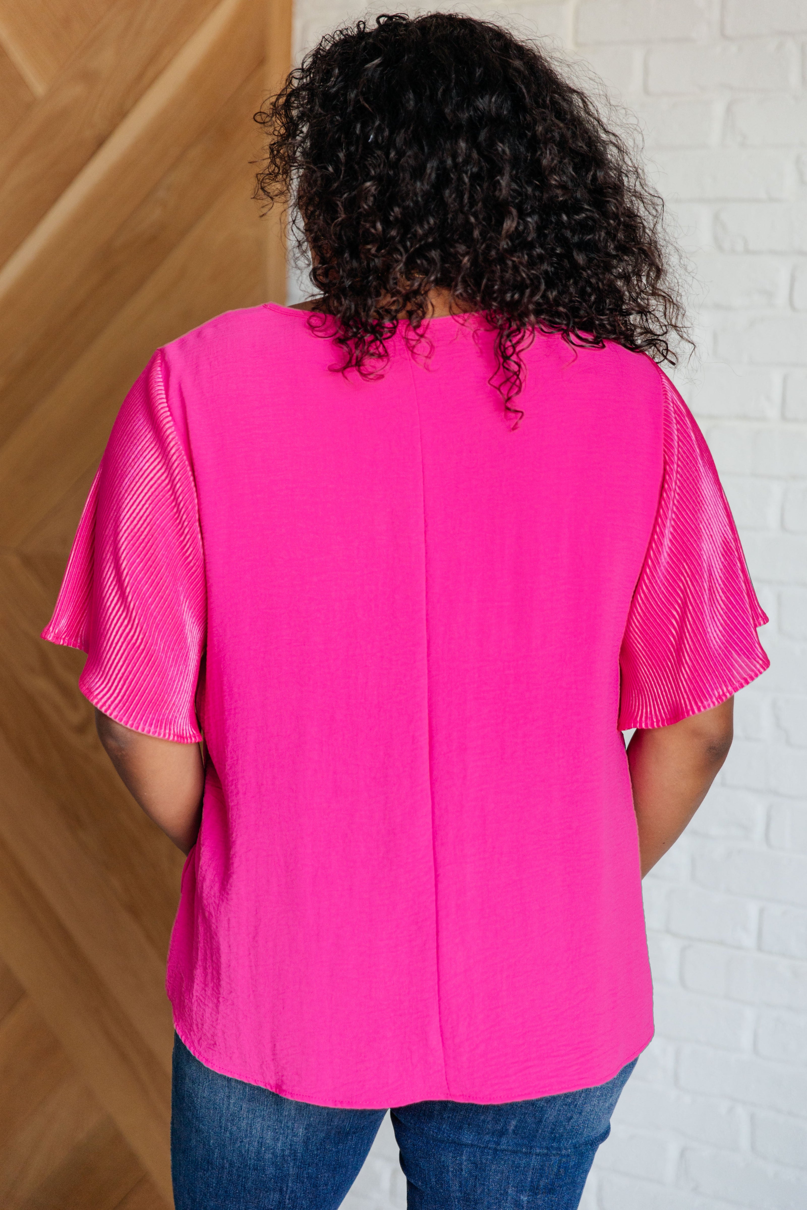 Pink and Perfect Ruffle Sleeve Top-Tops-Ave Shops-[option4]-[option5]-[option6]-[option7]-[option8]-Shop-Boutique-Clothing-for-Women-Online