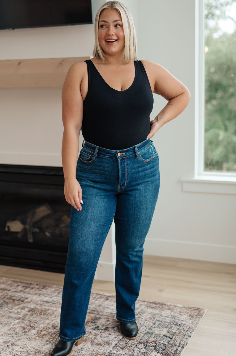 Judy Blue Pippa High Rise Button Fly Dad Jeans-Denim-Ave Shops-[option4]-[option5]-[option6]-[option7]-[option8]-Shop-Boutique-Clothing-for-Women-Online