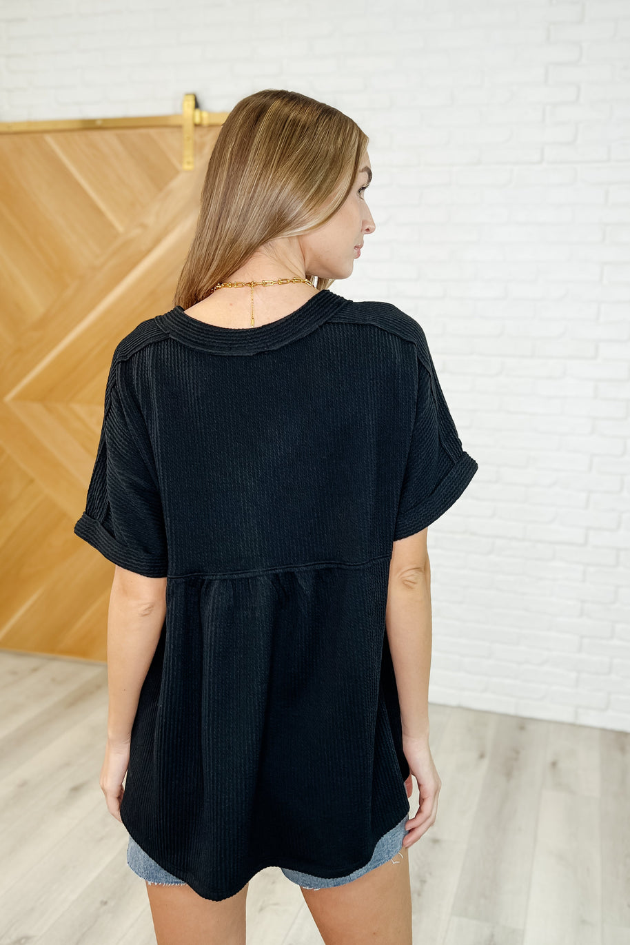 Plain and Sassy V-Neck Tee in Black-Womens-Ave Shops-[option4]-[option5]-[option6]-[option7]-[option8]-Shop-Boutique-Clothing-for-Women-Online