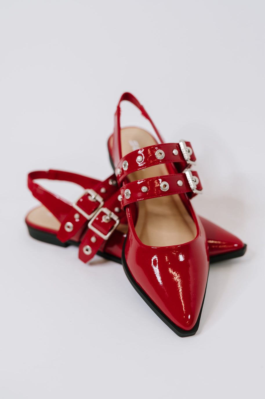 Pop of Color Pointy Toe Slip On in Red-Womens-Ave Shops-[option4]-[option5]-[option6]-[option7]-[option8]-Shop-Boutique-Clothing-for-Women-Online