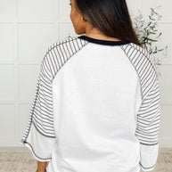 Preoccupied Striped Sleeve Top in Black-Womens-Ave Shops-[option4]-[option5]-[option6]-[option7]-[option8]-Shop-Boutique-Clothing-for-Women-Online