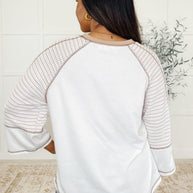 Preoccupied Striped Sleeve Top in Tan-Womens-Ave Shops-[option4]-[option5]-[option6]-[option7]-[option8]-Shop-Boutique-Clothing-for-Women-Online