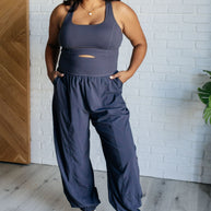 Raising Heart Rate Cutout Jumpsuit in Charcoal-Athleisure-Ave Shops-[option4]-[option5]-[option6]-[option7]-[option8]-Shop-Boutique-Clothing-for-Women-Online