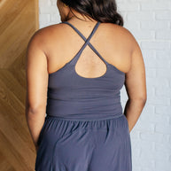 Raising Heart Rate Cutout Jumpsuit in Charcoal-Athleisure-Ave Shops-[option4]-[option5]-[option6]-[option7]-[option8]-Shop-Boutique-Clothing-for-Women-Online