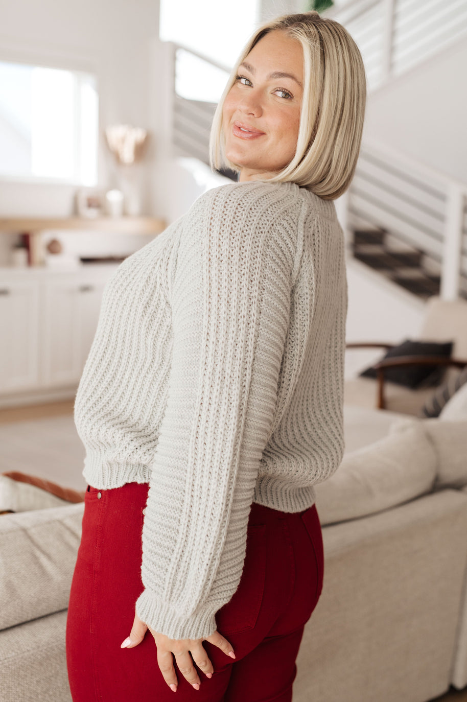 Roll on By Balloon Sleeve Sweater-Tops-Ave Shops-[option4]-[option5]-[option6]-[option7]-[option8]-Shop-Boutique-Clothing-for-Women-Online