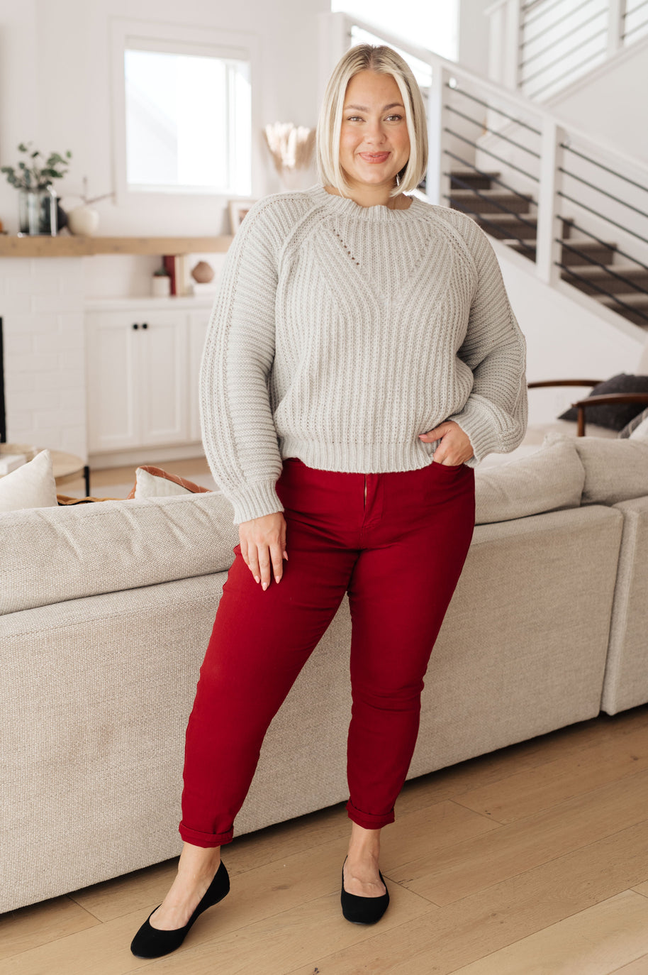 Roll on By Balloon Sleeve Sweater-Tops-Ave Shops-[option4]-[option5]-[option6]-[option7]-[option8]-Shop-Boutique-Clothing-for-Women-Online
