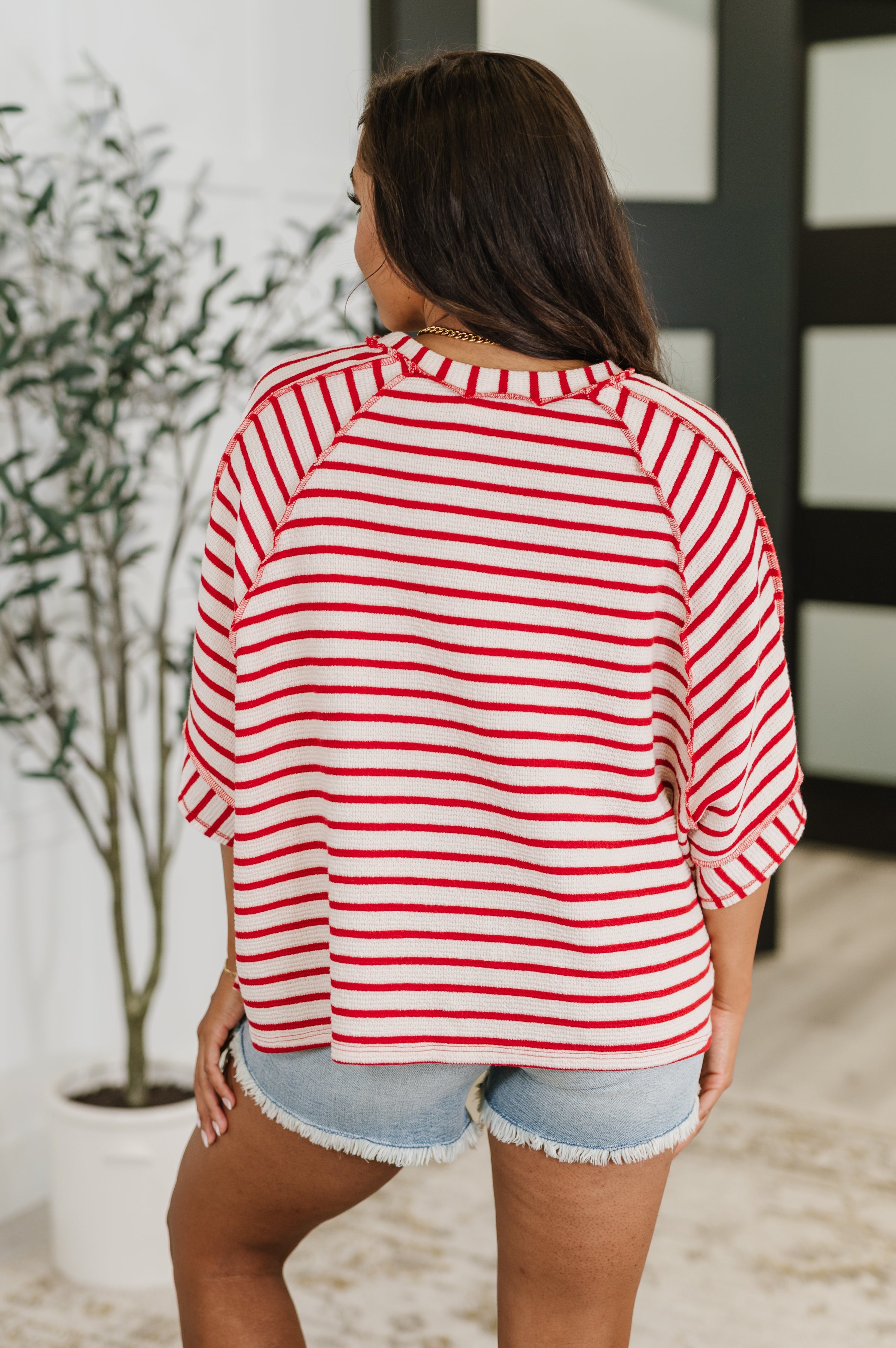 Sass in Session Relaxed Top in Cream Red-Womens-Ave Shops-[option4]-[option5]-[option6]-[option7]-[option8]-Shop-Boutique-Clothing-for-Women-Online