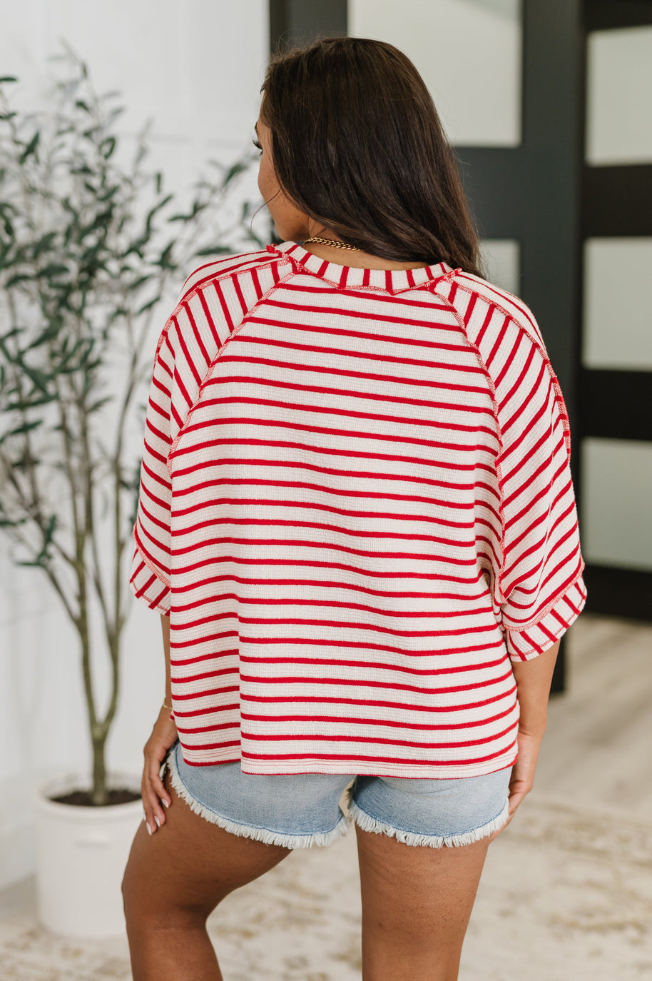 Sass in Session Relaxed Top in Cream Red-Womens-Ave Shops-[option4]-[option5]-[option6]-[option7]-[option8]-Shop-Boutique-Clothing-for-Women-Online