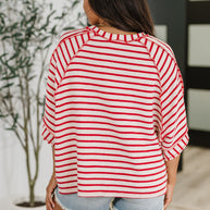 Sass in Session Relaxed Top in Cream Red-Womens-Ave Shops-[option4]-[option5]-[option6]-[option7]-[option8]-Shop-Boutique-Clothing-for-Women-Online