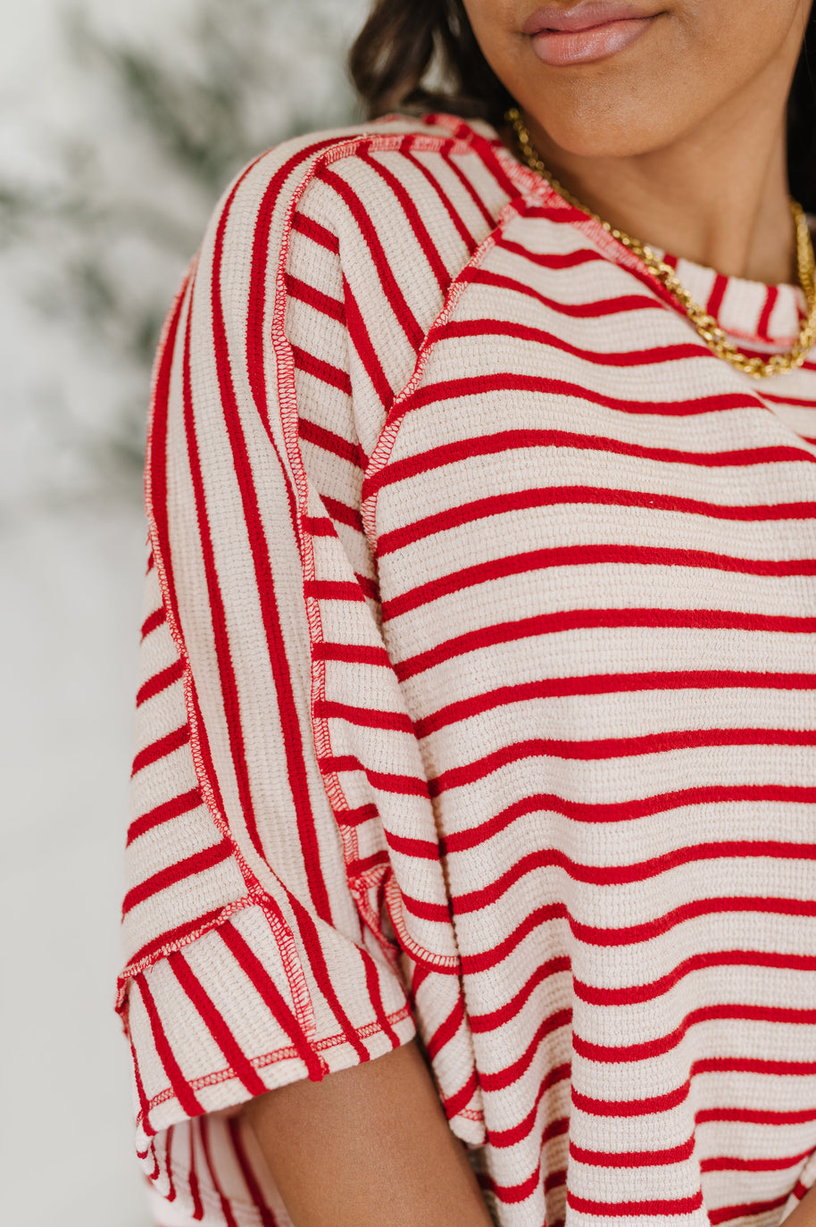 Sass in Session Relaxed Top in Cream Red-Womens-Ave Shops-[option4]-[option5]-[option6]-[option7]-[option8]-Shop-Boutique-Clothing-for-Women-Online