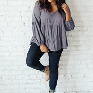 Sassy Swing Top in Charcoal-Womens-Ave Shops-[option4]-[option5]-[option6]-[option7]-[option8]-Shop-Boutique-Clothing-for-Women-Online