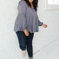 Sassy Swing Top in Charcoal-Womens-Ave Shops-[option4]-[option5]-[option6]-[option7]-[option8]-Shop-Boutique-Clothing-for-Women-Online