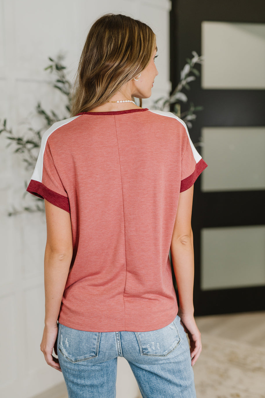 Sew Into You V-Neck Top in Light Rust-Womens-Ave Shops-[option4]-[option5]-[option6]-[option7]-[option8]-Shop-Boutique-Clothing-for-Women-Online