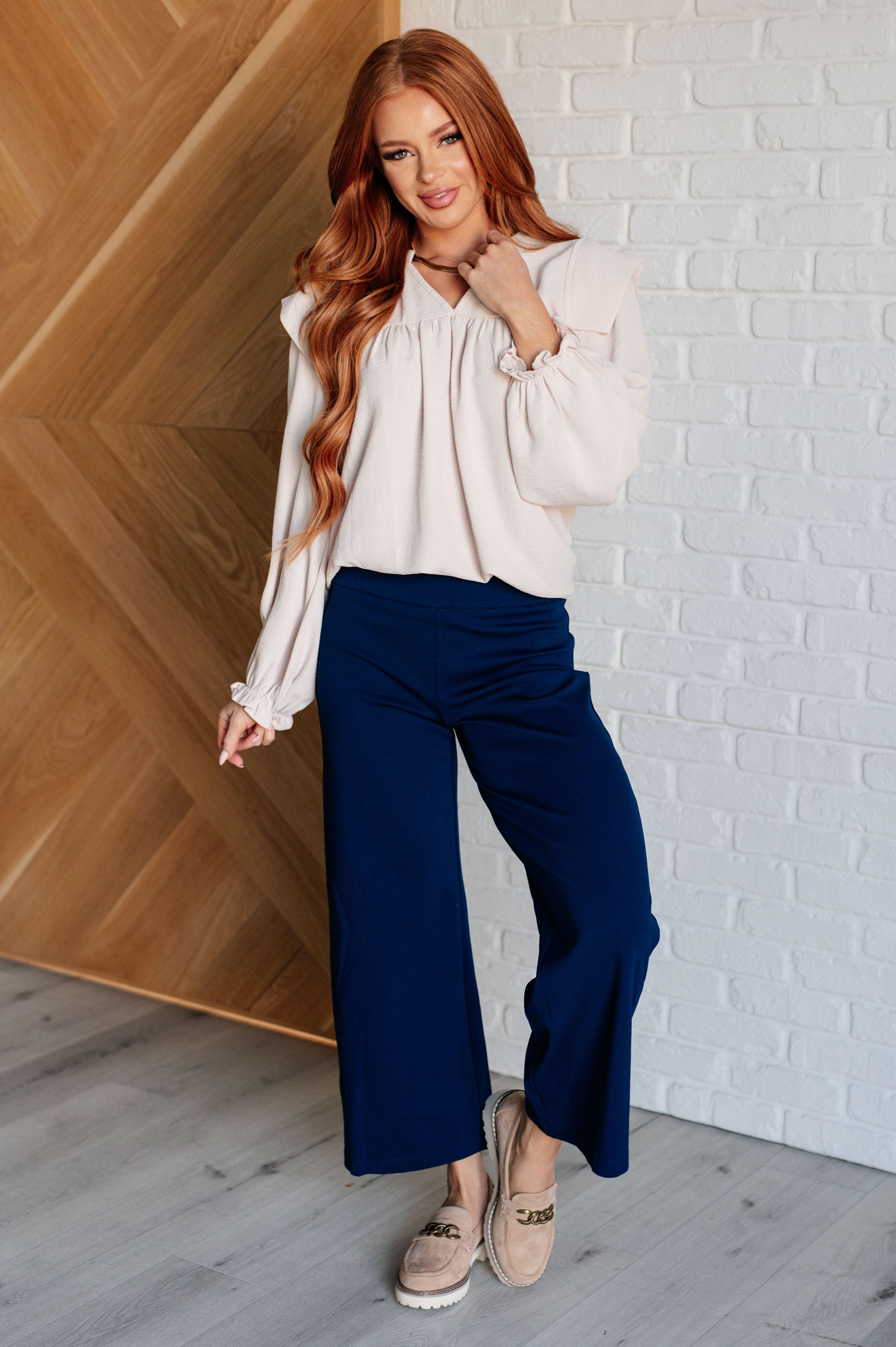 Magic Wide Leg Crop Pants in Navy-Bottoms-Ave Shops-[option4]-[option5]-[option6]-[option7]-[option8]-Shop-Boutique-Clothing-for-Women-Online