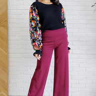She is the Party Floral Sequins Mesh Sleeve Top-Tops-Ave Shops-[option4]-[option5]-[option6]-[option7]-[option8]-Shop-Boutique-Clothing-for-Women-Online