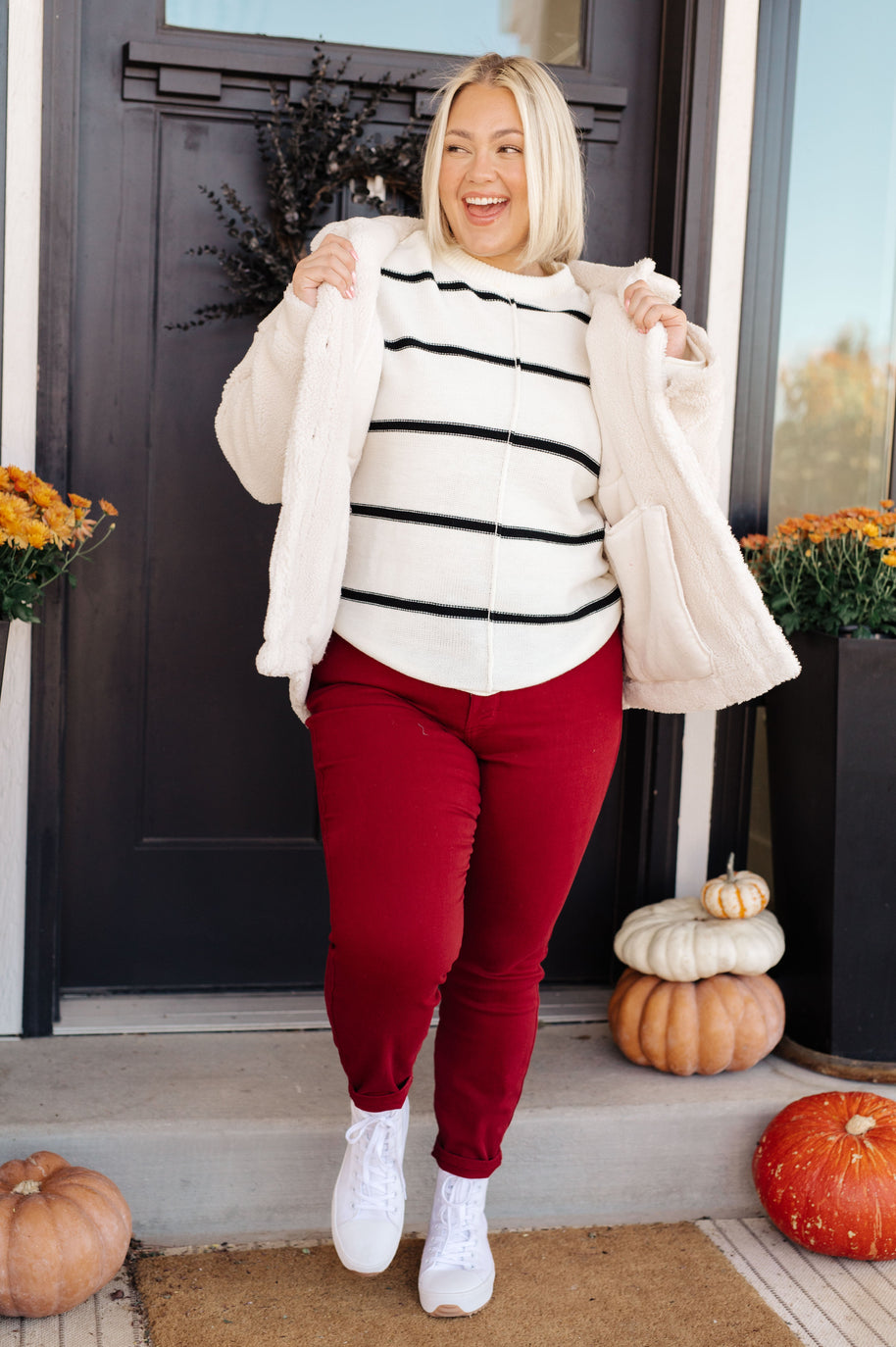 Shrouded in Sherpa Coat in White-Layers-Ave Shops-[option4]-[option5]-[option6]-[option7]-[option8]-Shop-Boutique-Clothing-for-Women-Online