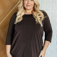 Signature Classic Round Neck Top in Chocolate-Tops-Ave Shops-[option4]-[option5]-[option6]-[option7]-[option8]-Shop-Boutique-Clothing-for-Women-Online