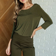 Signature Classic Round Neck Top in Olive-Tops-Ave Shops-[option4]-[option5]-[option6]-[option7]-[option8]-Shop-Boutique-Clothing-for-Women-Online