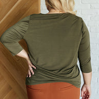 Signature Classic Round Neck Top in Olive-Tops-Ave Shops-[option4]-[option5]-[option6]-[option7]-[option8]-Shop-Boutique-Clothing-for-Women-Online