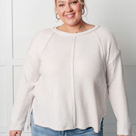 Zenana Simple Silhouette Brushed Hacci Sweater in Sand Beige-Tops-Ave Shops-[option4]-[option5]-[option6]-[option7]-[option8]-Shop-Boutique-Clothing-for-Women-Online