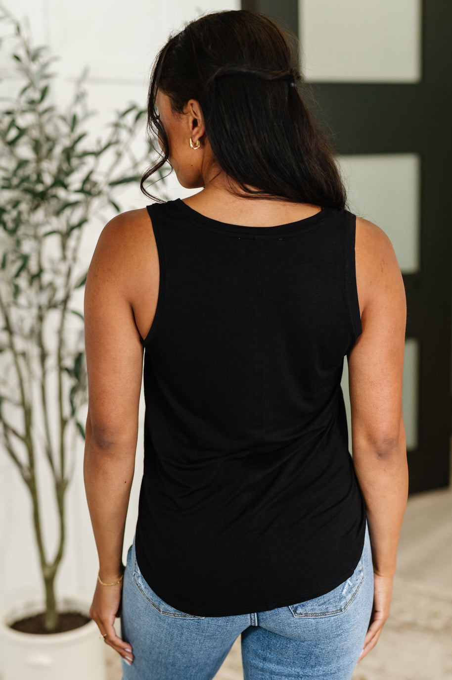 Simpler Times Basic V-Neck Tank in Black-Womens-Ave Shops-[option4]-[option5]-[option6]-[option7]-[option8]-Shop-Boutique-Clothing-for-Women-Online