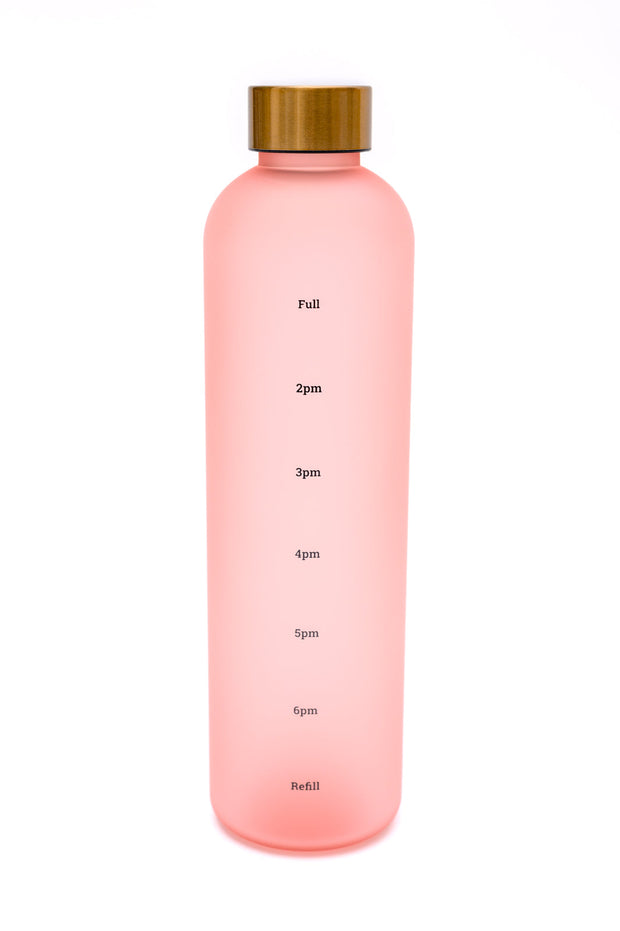Sippin' Pretty 32 oz Translucent Water Bottle in Pink & Gold-Accessories-Ave Shops-[option4]-[option5]-[option6]-[option7]-[option8]-Shop-Boutique-Clothing-for-Women-Online