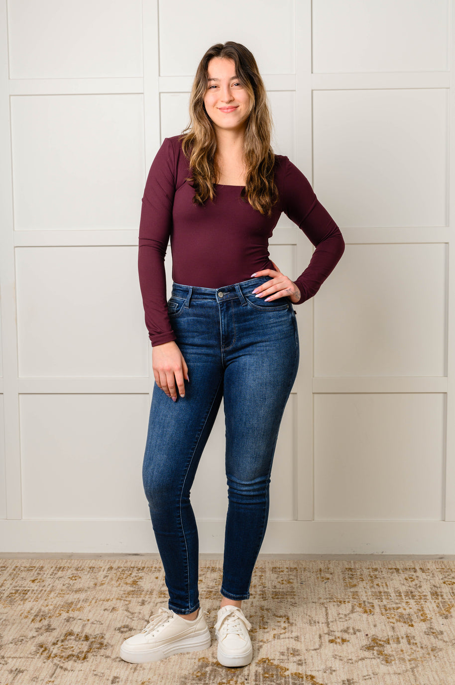 Skylar Mid Rise Thermal Vintage Skinny Jean-Womens-Ave Shops-[option4]-[option5]-[option6]-[option7]-[option8]-Shop-Boutique-Clothing-for-Women-Online