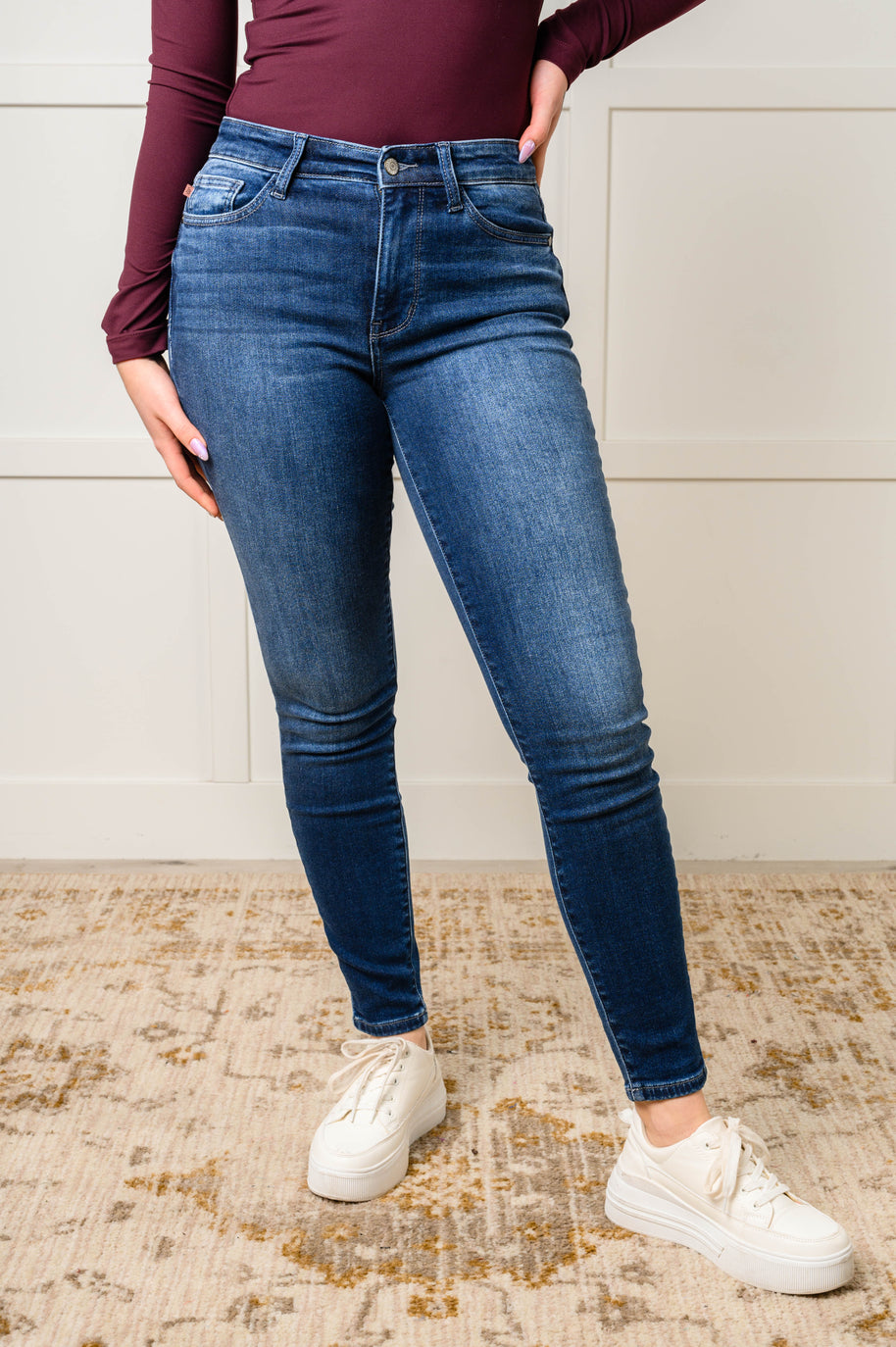Skylar Mid Rise Thermal Vintage Skinny Jean-Womens-Ave Shops-[option4]-[option5]-[option6]-[option7]-[option8]-Shop-Boutique-Clothing-for-Women-Online