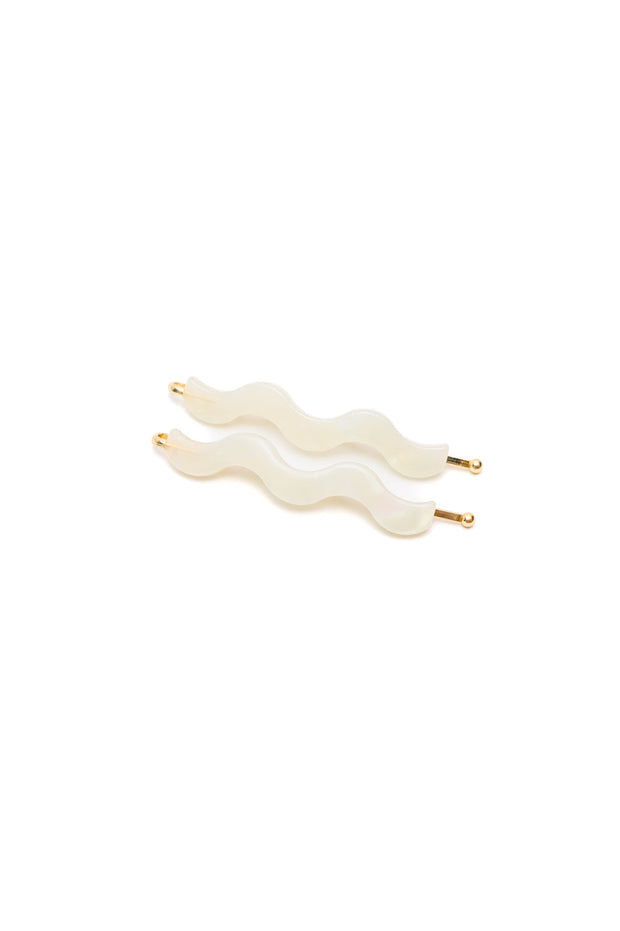Sleek Waves Hair Clip in White Tortoise-Accessories-Ave Shops-[option4]-[option5]-[option6]-[option7]-[option8]-Shop-Boutique-Clothing-for-Women-Online