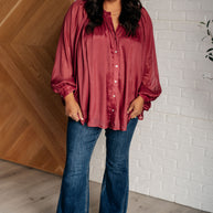 Smiles and Pouts Bat Sleeve Button Down-Blouses-Ave Shops-[option4]-[option5]-[option6]-[option7]-[option8]-Shop-Boutique-Clothing-for-Women-Online