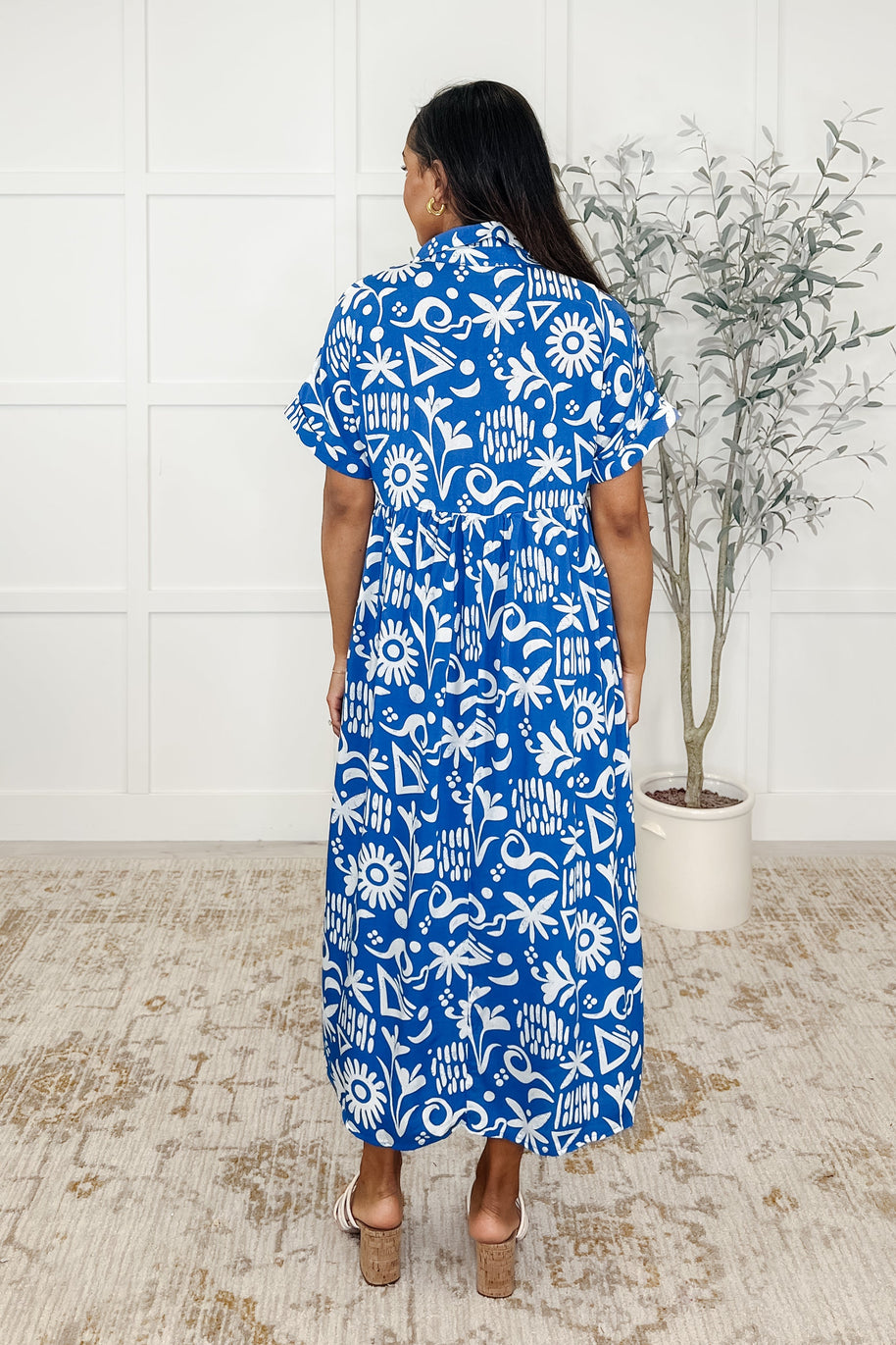 Soft Sonata V-Neck Dress in Blue-Womens-Ave Shops-[option4]-[option5]-[option6]-[option7]-[option8]-Shop-Boutique-Clothing-for-Women-Online