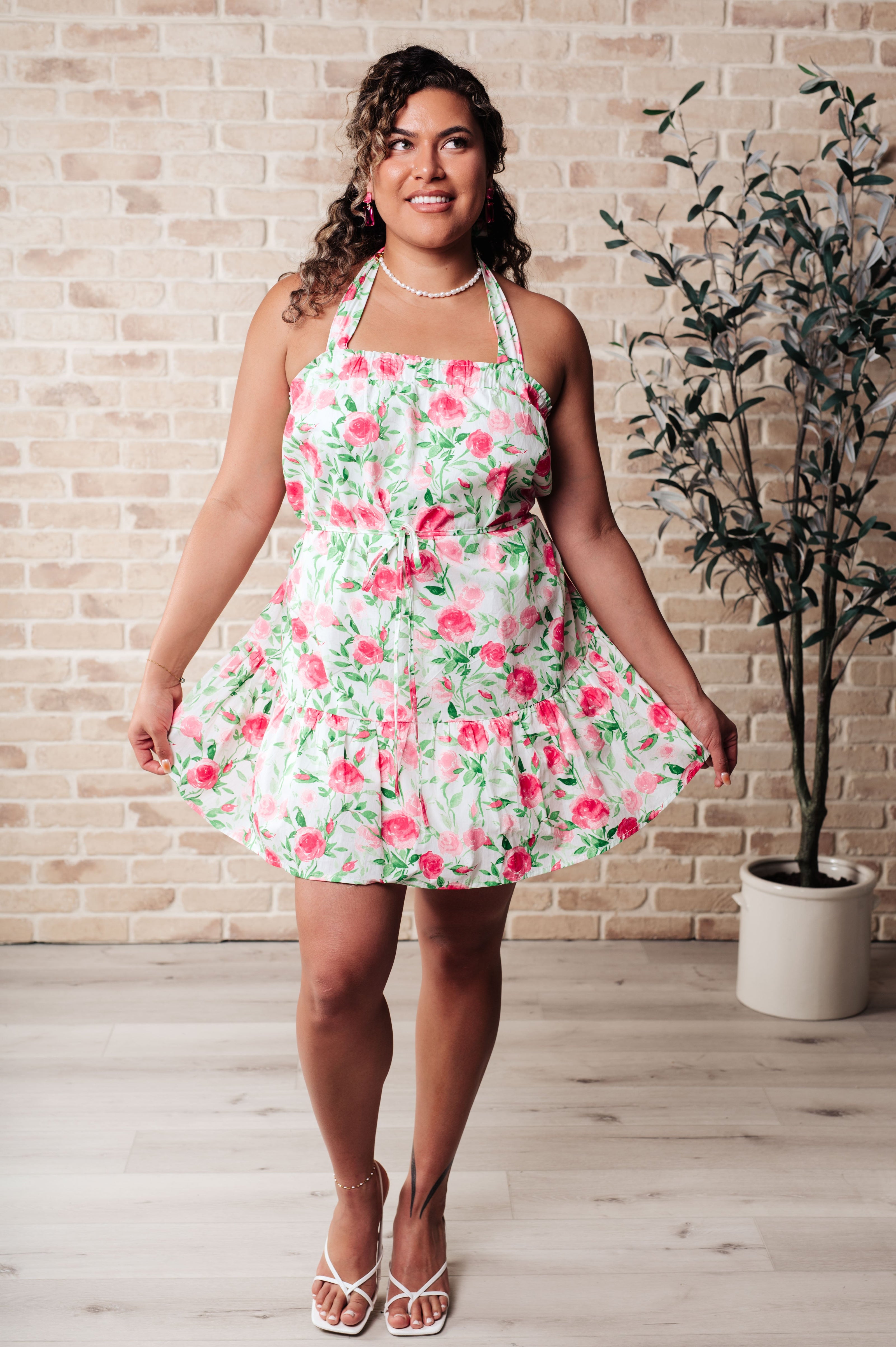 Soul Tied Floral Dress in Pink-Dresses-Ave Shops-[option4]-[option5]-[option6]-[option7]-[option8]-Shop-Boutique-Clothing-for-Women-Online