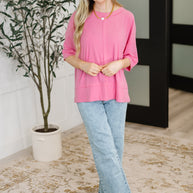 Zenana Stay On Top Relaxed Tee in Candy Pink-Womens-Ave Shops-[option4]-[option5]-[option6]-[option7]-[option8]-Shop-Boutique-Clothing-for-Women-Online